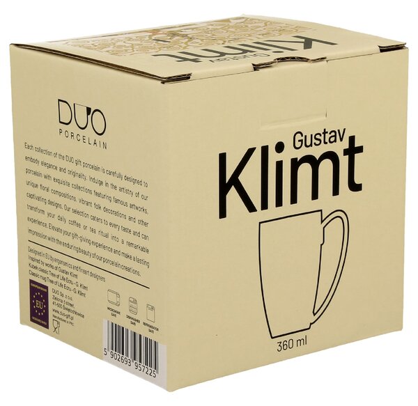 Porcelánový hrnek Klimt Ecru Tree Of Life 350 ml