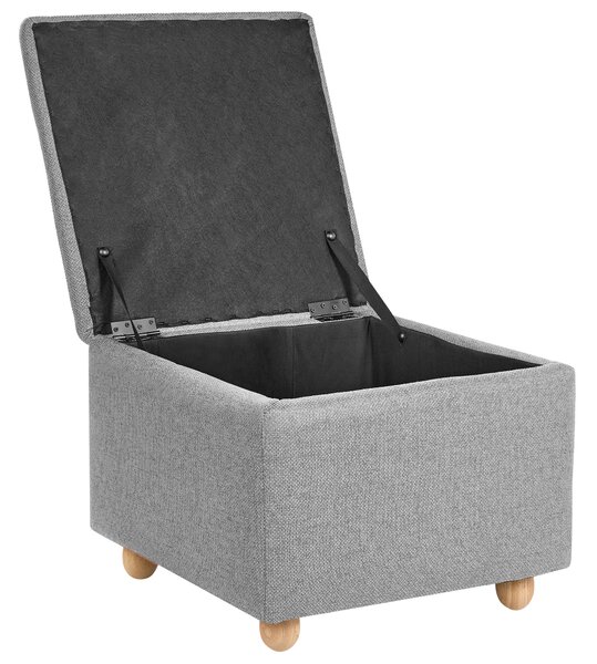 Úložný puf FERNDALE Tkanina Světle šedá