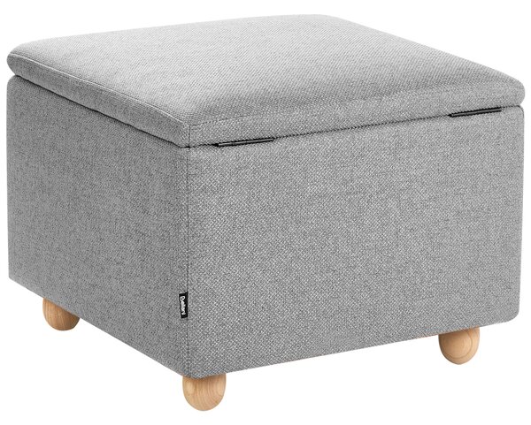 Úložný puf FERNDALE Tkanina Světle šedá