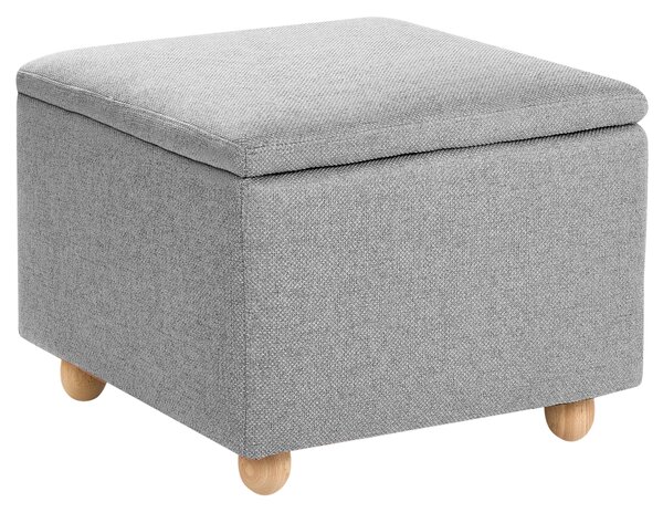 Úložný puf FERNDALE Tkanina Světle šedá