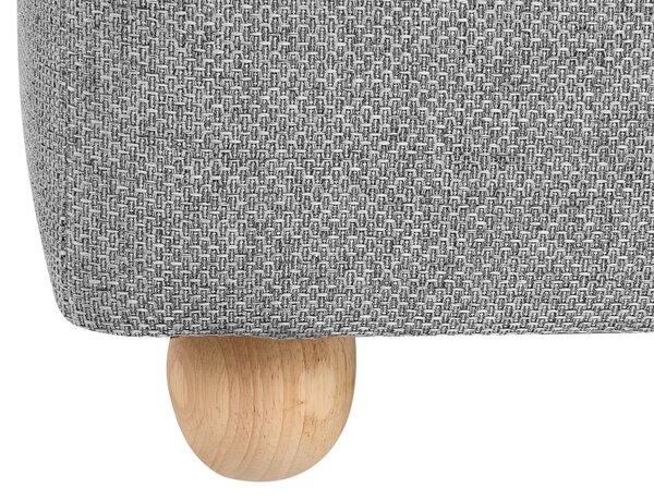 Úložný puf FERNDALE Tkanina Světle šedá