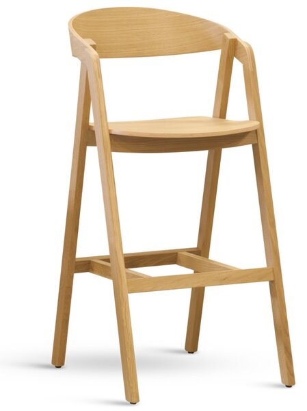 Židle GURU bar EMPIRE – černý lak nebo přírodní dub, výška sedu 72 cm černá