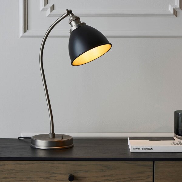 Endon 98752 - Stolní lampa FRANKLIN 1xE14/7W/230V matný chrom/antracit