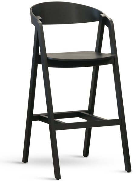 Židle GURU bar EMPIRE – černý lak nebo přírodní dub, výška sedu 72 cm černá