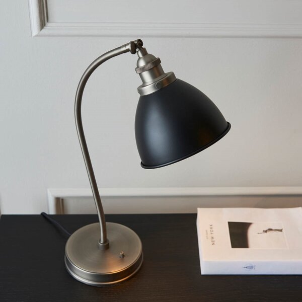 Endon 98752 - Stolní lampa FRANKLIN 1xE14/7W/230V matný chrom/antracit