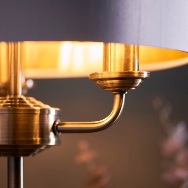 Endon 98932 - Stolní lampa HIGHCLERE 3xE14/18W/230V bílá/mosaz pr. 32 cm