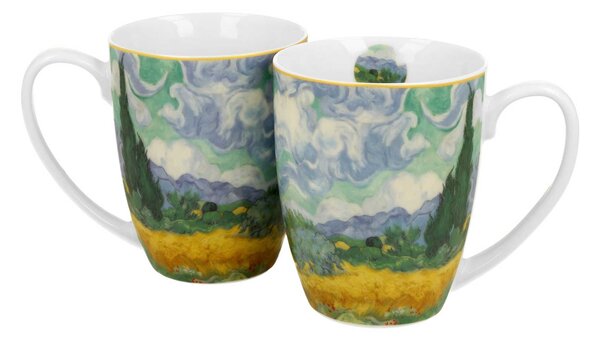 Porcelánový hrnek Van Gogh Wheat Field 350 ml sada 2ks