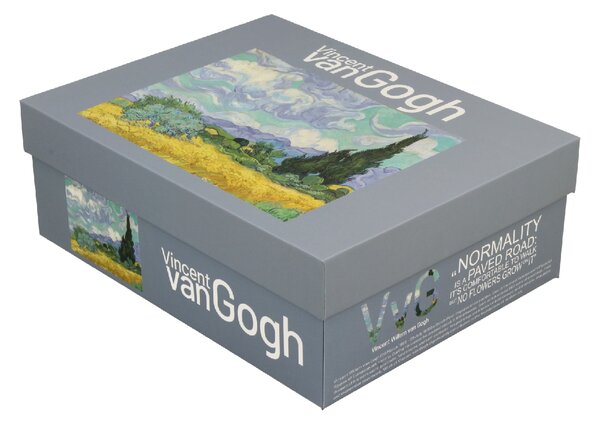 Porcelánový šálek s podšálkem Van Gogh Wheat Field 90 ml sada 2ks