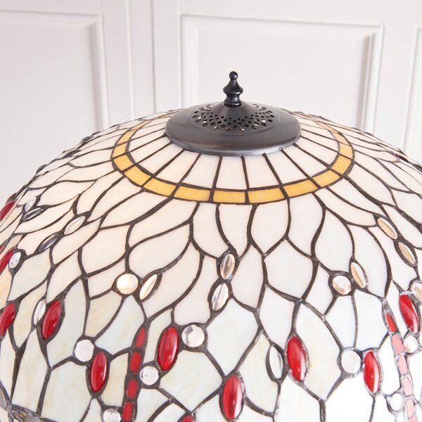 Endon 70940 - Stojací lampa Tiffany DRAGONFLY 2xE27/60W/230V pr. 50 cm