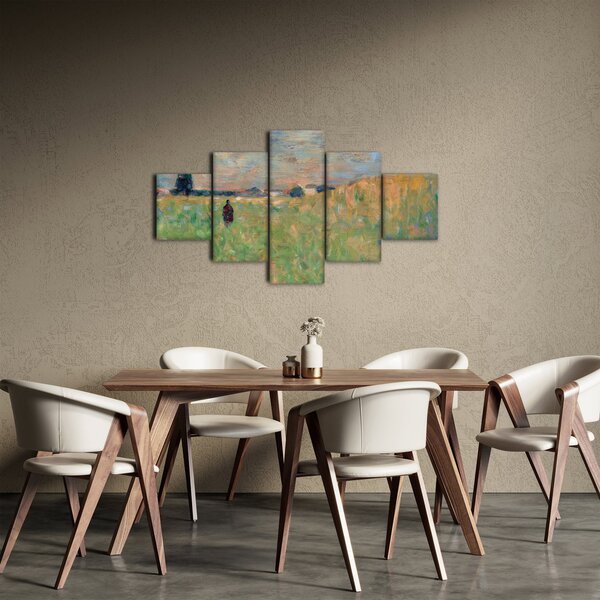 Obraz - Georges Seurat, A Summer Landscape, reprodukce (125x70 cm)