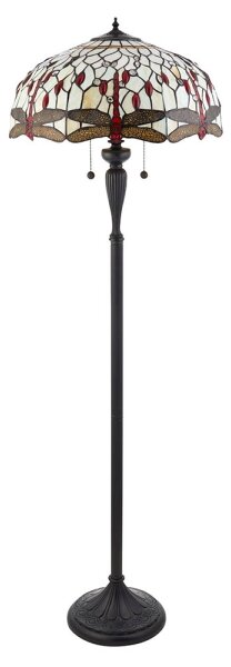 Endon 70940 - Stojací lampa Tiffany DRAGONFLY 2xE27/60W/230V pr. 50 cm