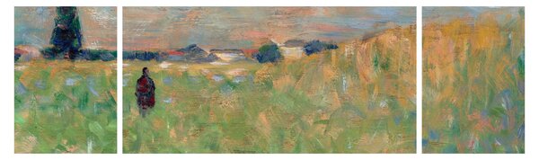 Obraz - Georges Seurat, A Summer Landscape, reprodukce (170x50 cm)