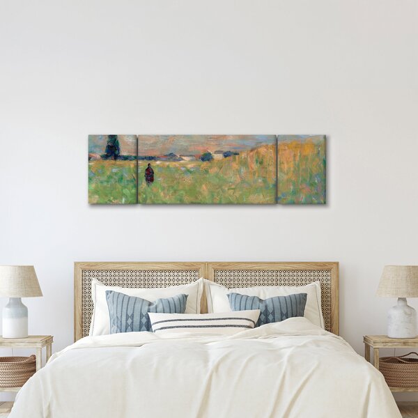 Obraz - Georges Seurat, A Summer Landscape, reprodukce (170x50 cm)