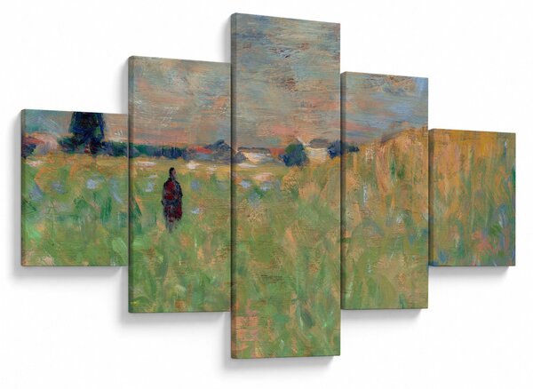 Obraz - Georges Seurat, A Summer Landscape, reprodukce (125x70 cm)