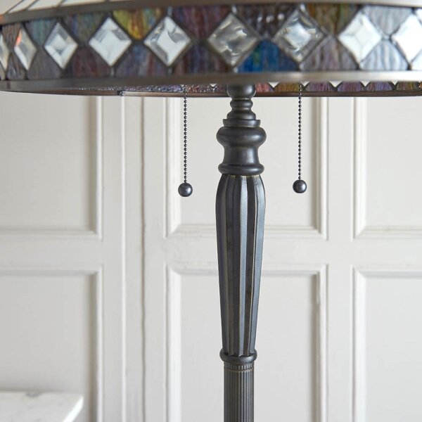 Endon 70936 - Stojací lampa Tiffany FARGO 2xE27/60W/230V pr. 50 cm