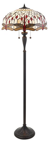 Endon 70940 - Stojací lampa Tiffany DRAGONFLY 2xE27/60W/230V pr. 50 cm