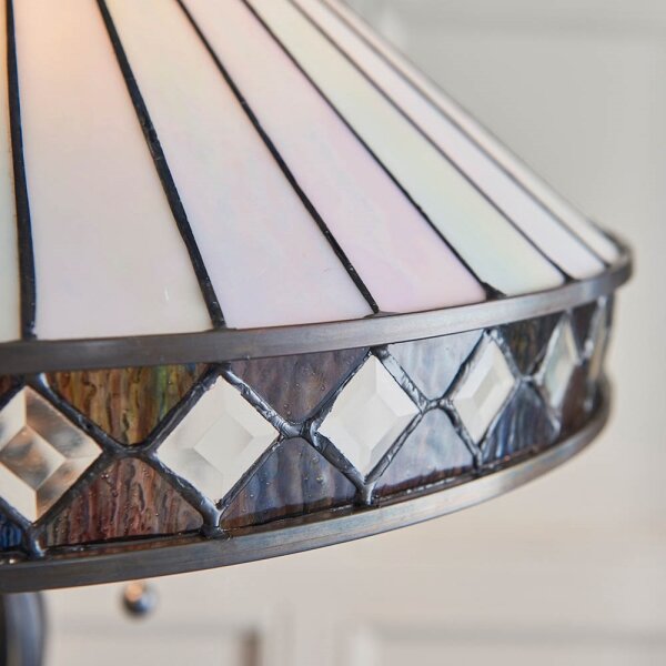 Endon 70936 - Stojací lampa Tiffany FARGO 2xE27/60W/230V pr. 50 cm