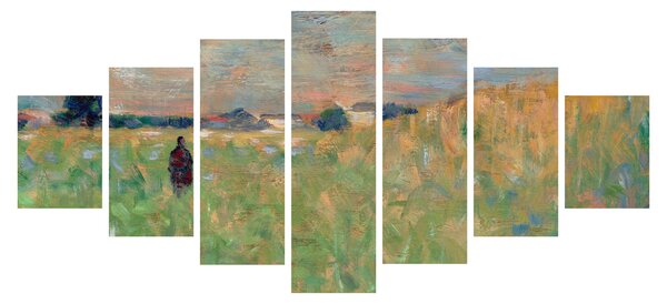 Obraz - Georges Seurat, A Summer Landscape, reprodukce (210x100 cm)