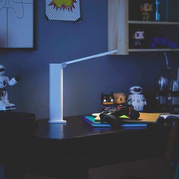 Amber přenosná stolní LED lampa 1x5W 120lm 4000K IP20 USB, krokové stmívání, bílá