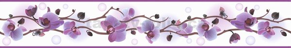 Samolepící bordura B83-13-14, rozměr 5 m x 8,3 cm, orchidej světle fialová, IMPOL TRADE