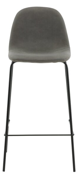 Barová židle Polar, 2ks, šedá, S41,5xD43xV105