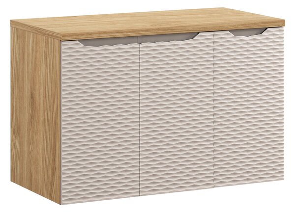 Comad Koupelnová skříňka pod deskové umyvadlo Ocean Beige II. 90 béžová/dub olejovaný