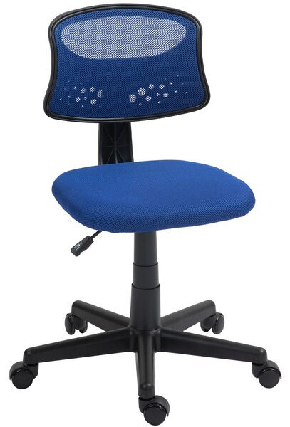 HOMCOM Ergonomická kancelářská židle bez područek, otočná kancelářská židle s prodyšným síťovinovým opěradlem, nastavitelná výška, nosnost 120 kg, mod