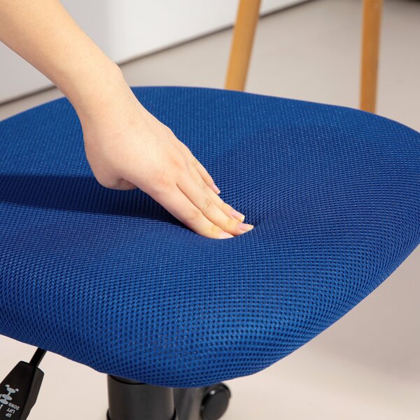 HOMCOM Ergonomická kancelářská židle bez područek, otočná kancelářská židle s prodyšným síťovinovým opěradlem, nastavitelná výška, nosnost 120 kg, mod