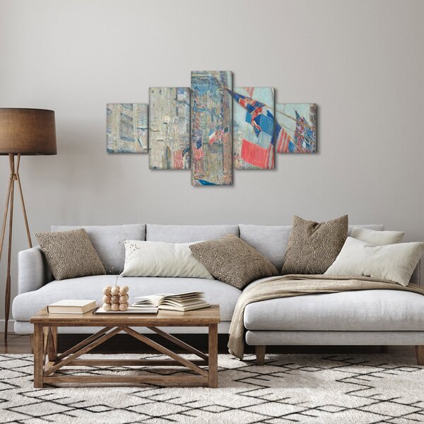 Obraz - Childe Hassam, Allies day, reprodukce (125x70 cm)