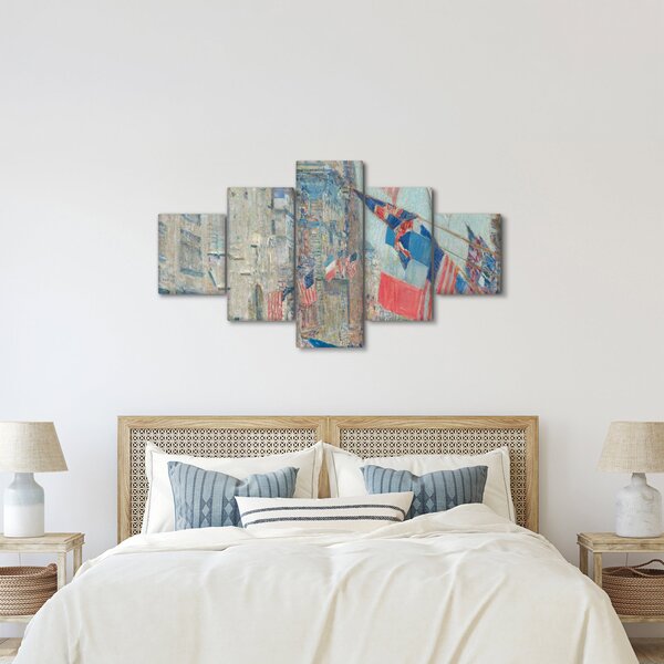Obraz - Childe Hassam, Allies day, reprodukce (125x70 cm)