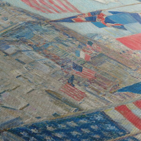 Obraz - Childe Hassam, Allies day, reprodukce (s hodinami) (90x30 cm)
