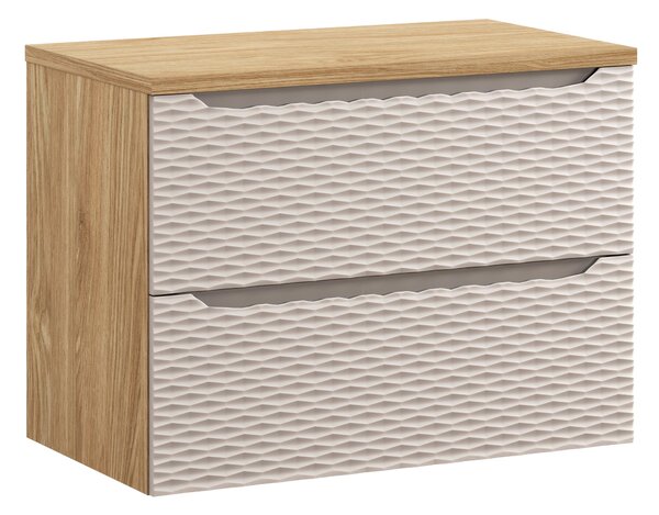 Comad Koupelnová skříňka pod deskové umyvadlo Ocean Beige 80 béžová/dub olejovaný