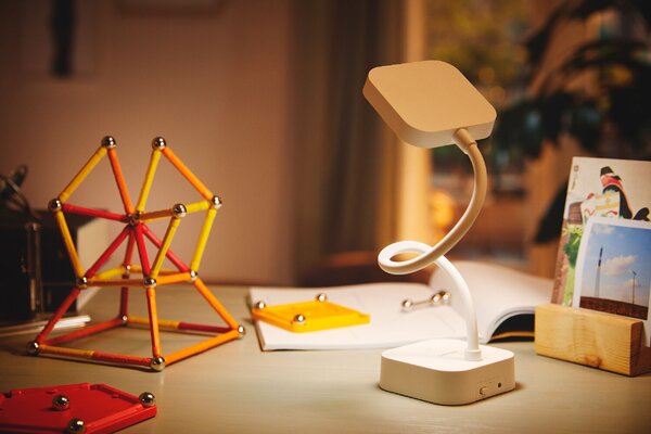 Rock stolní LED lampa 1x5W 90lm 5000K IP20 USB, stmívatelná, bílá