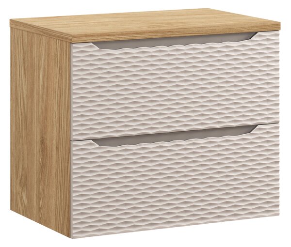 Comad Koupelnová skříňka pod deskové umyvadlo Ocean Beige 70 béžová/dub olejovaný