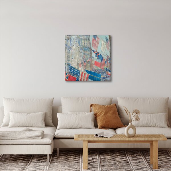 Obraz - Childe Hassam, Allies day, reprodukce (30x30 cm)