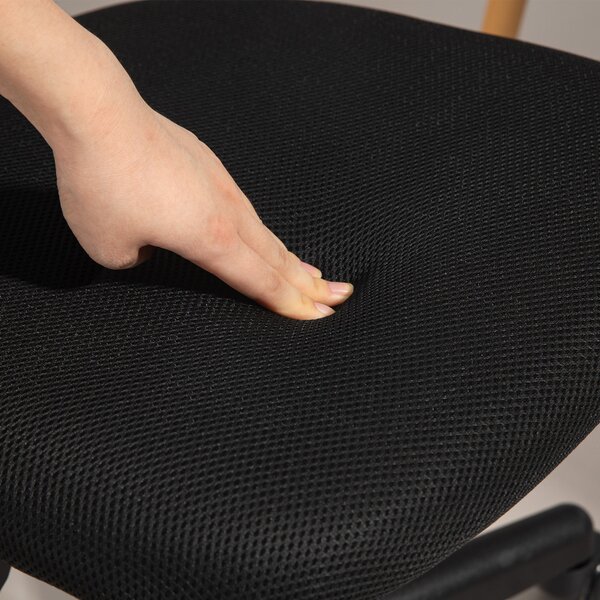 Kancelářská židle HOMCOM bez područek, ergonomická, síťovaná, otočná, nastavitelná výška, 120 kg nosnost | Aosom