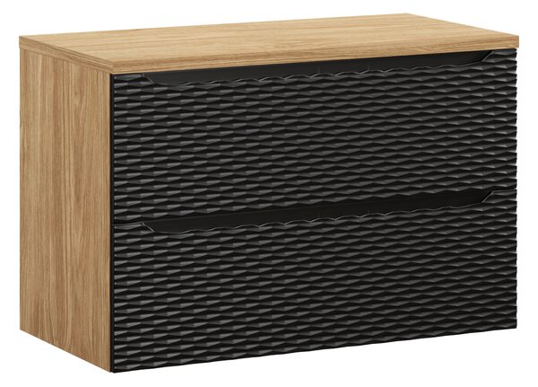 Comad Koupelnová skříňka pod deskové umyvadlo Ocean Beige 90 černá/dub olejovaný