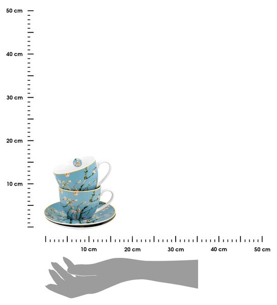 Porcelánový šálek s podšálkem Van Gogh Almond Blossom 250 ml sada 2ks