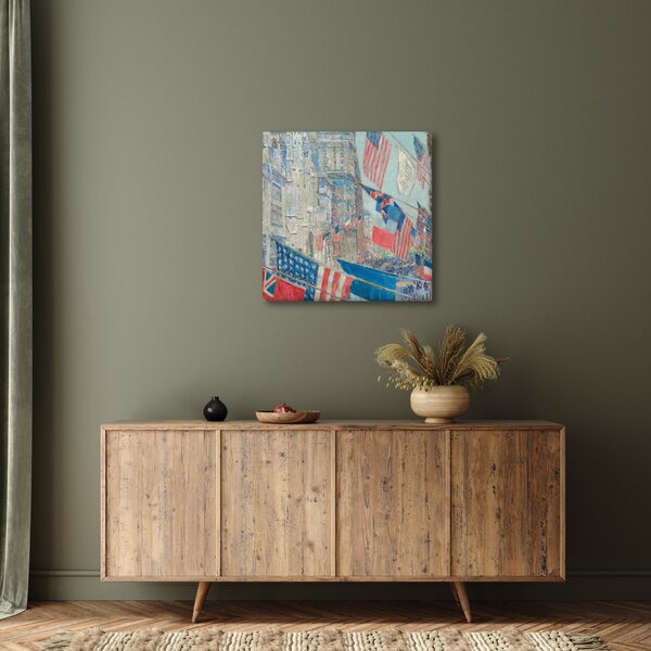Obraz - Childe Hassam, Allies day, reprodukce (30x30 cm)