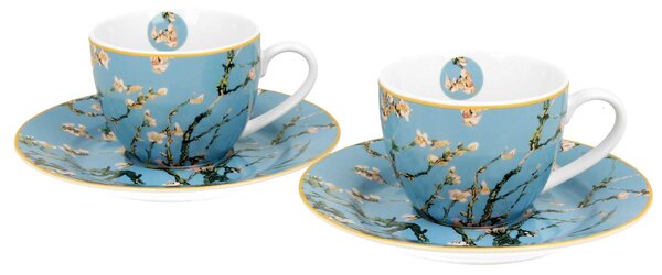 Porcelánový šálek s podšálkem Van Gogh Almond Blossom 90 ml sada 2ks