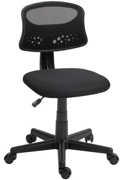 Kancelářská židle HOMCOM bez područek, ergonomická, síťovaná, otočná, nastavitelná výška, 120 kg nosnost | Aosom
