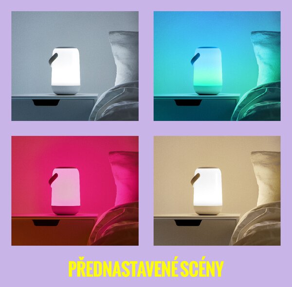 WiZ Mobile přenosná LED lampa 1x13,5W 400lm 2200-6500K RGB IP20, bílá