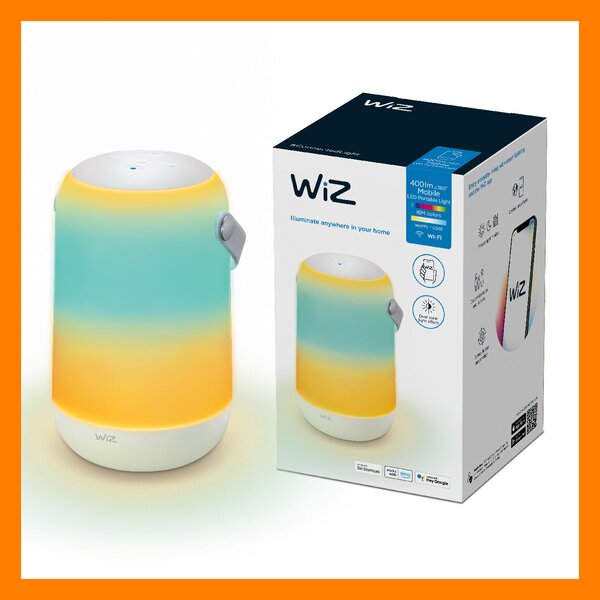 WiZ Mobile přenosná LED lampa 1x13,5W 400lm 2200-6500K RGB IP20, bílá