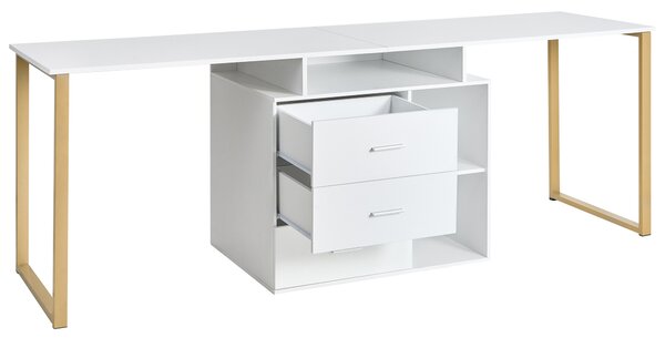 Nastavitelný stůl ASHMORE Bílá 165/220 cm 55 cm