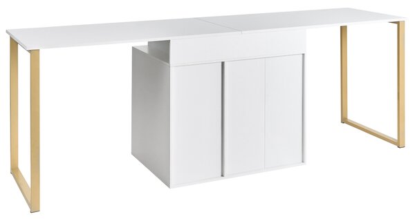 Nastavitelný stůl ASHMORE Bílá 165/220 cm 55 cm