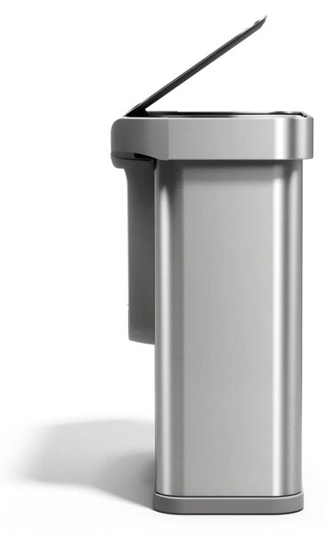 Simplehuman bezdotykový odpadkový koš DUAL SENSOR, 58 L (34/24), hlasové ovládání, nerez