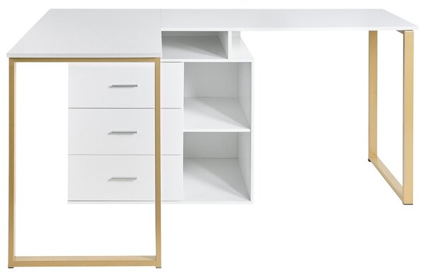 Nastavitelný stůl ASHMORE Bílá 165/220 cm 55 cm