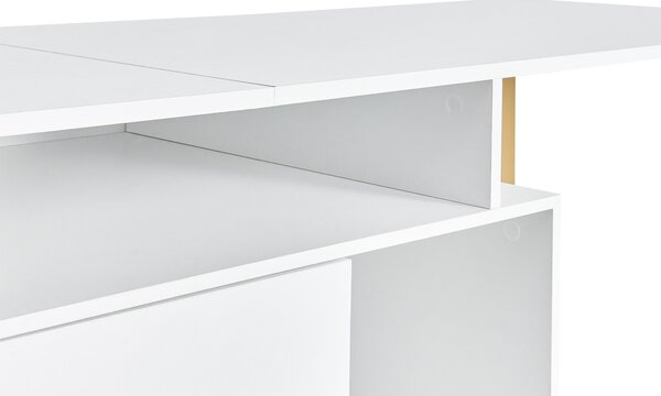 Nastavitelný stůl ASHMORE Bílá 165/220 cm 55 cm