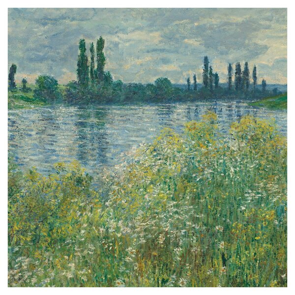 Obraz - Claude Monet, Banks of the Seine, reprodukce (30x30 cm)