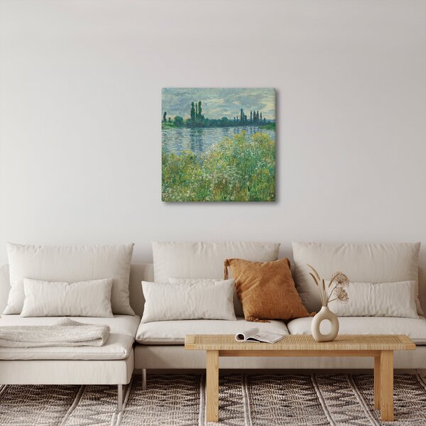 Obraz - Claude Monet, Banks of the Seine, reprodukce (30x30 cm)